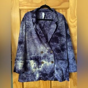 Amadi tie dye double breasted blazer - size large
